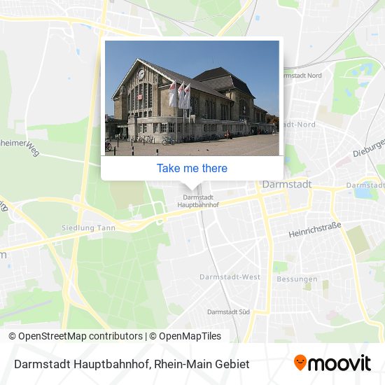 Карта Darmstadt Hauptbahnhof