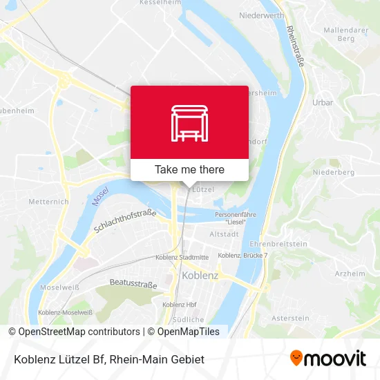 Карта Koblenz Lützel Bf