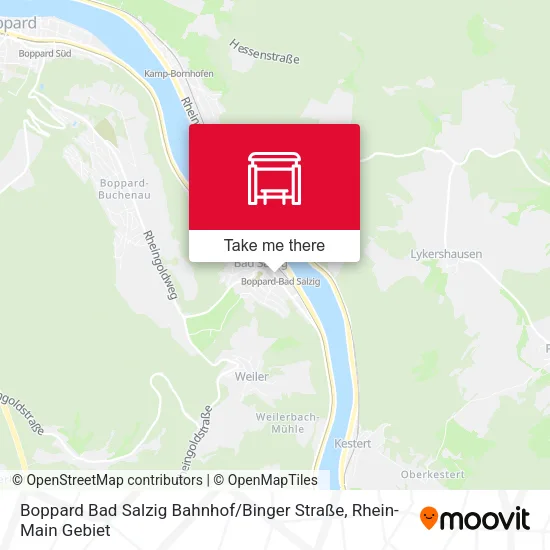 Карта Boppard Bad Salzig Bahnhof / Binger Straße