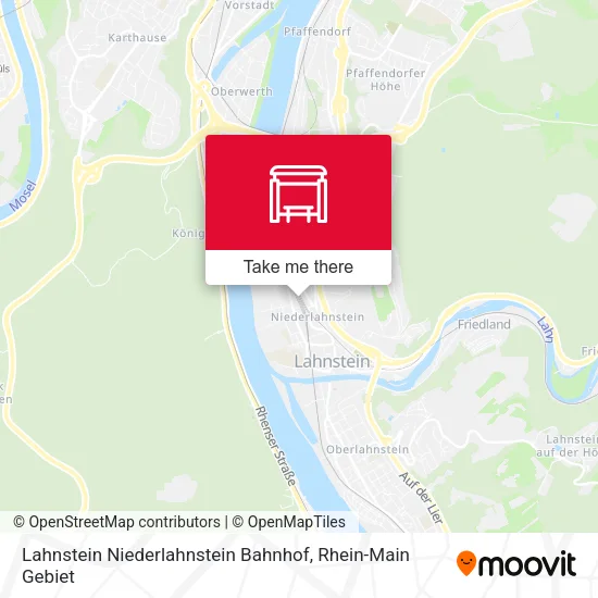 Карта Lahnstein Niederlahnstein Bahnhof