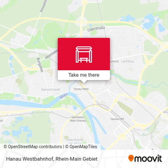 Hanau Westbahnhof map
