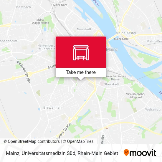 Карта Mainz, Universitätsmedizin Süd