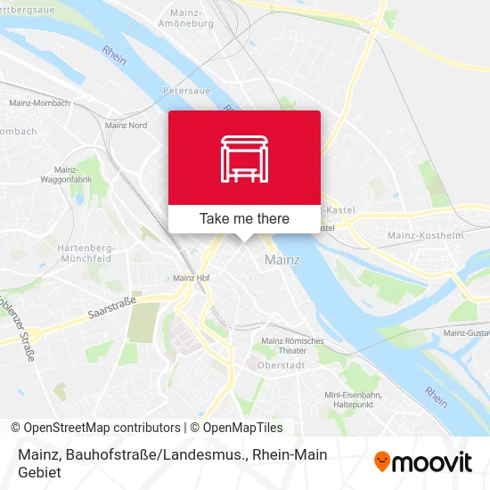 Карта Mainz, Bauhofstraße/Landesmus.