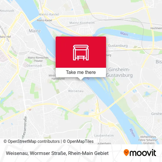 Карта Weisenau, Wormser Straße