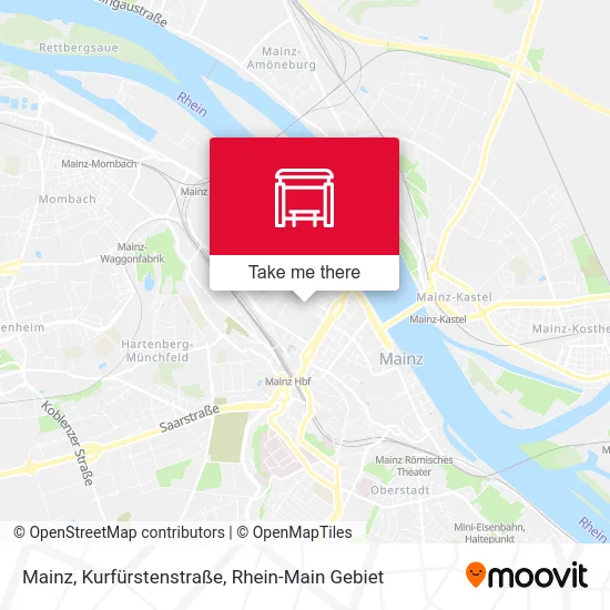 Карта Mainz, Kurfürstenstraße