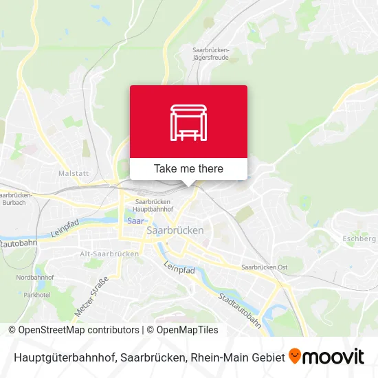 Карта Hauptgüterbahnhof, Saarbrücken