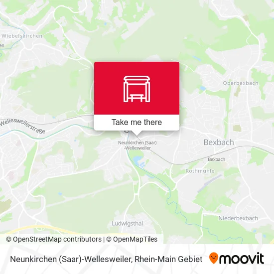 Карта Neunkirchen (Saar)-Wellesweiler