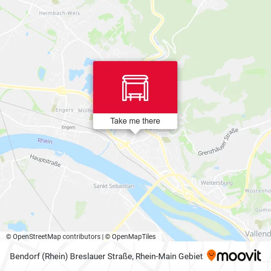 Карта Bendorf (Rhein) Breslauer Straße