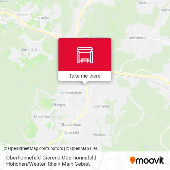 Карта Oberhonnefeld-Gierend Oberhonnefeld Höhchen / Wester