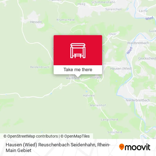 Карта Hausen (Wied) Reuschenbach Seidenhahn