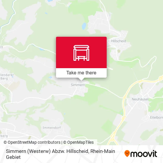 Карта Simmern (Westerw) Abzw. Hillscheid