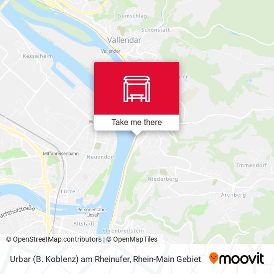 Карта Urbar (B. Koblenz) am Rheinufer