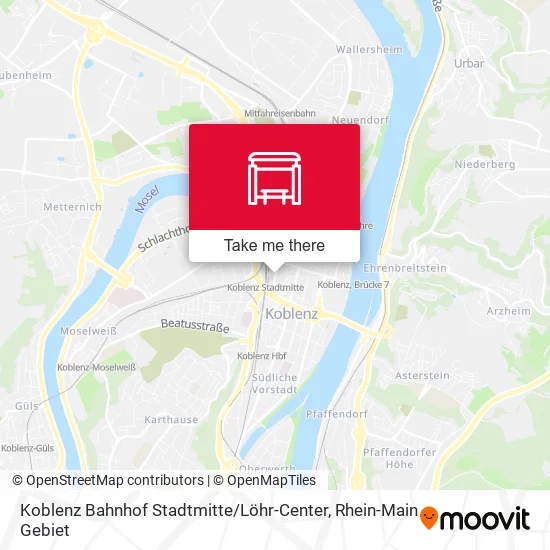 Карта Koblenz Bahnhof Stadtmitte / Löhr-Center