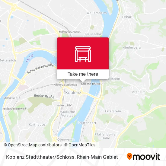 Карта Koblenz Stadttheater/Schloss