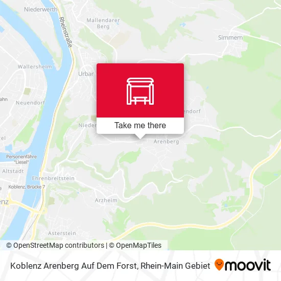 Карта Koblenz Arenberg Auf Dem Forst