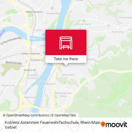 Koblenz Asterstein Feuerwehrfachschule map