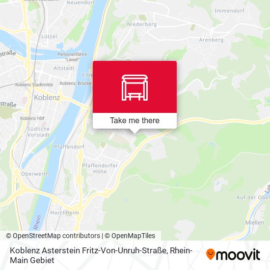 Koblenz Asterstein Fritz-Von-Unruh-Straße map