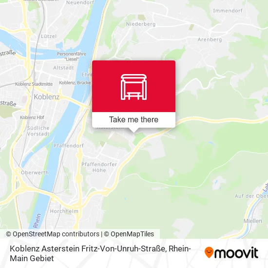 Карта Koblenz Asterstein Fritz-Von-Unruh-Straße