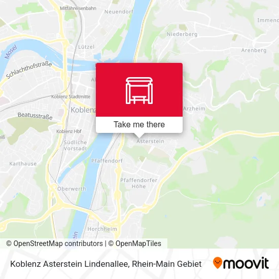Карта Koblenz Asterstein Lindenallee