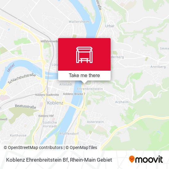 Koblenz Ehrenbreitstein Bf map