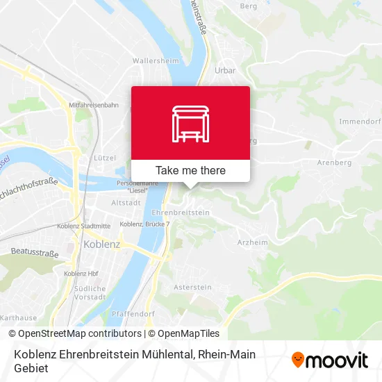 Карта Koblenz Ehrenbreitstein Mühlental