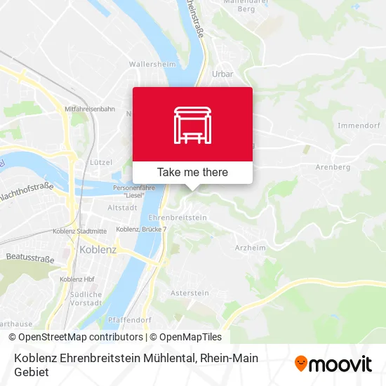 Карта Koblenz Ehrenbreitstein Mühlental