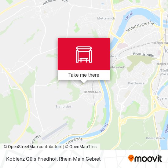 Koblenz Güls Friedhof map