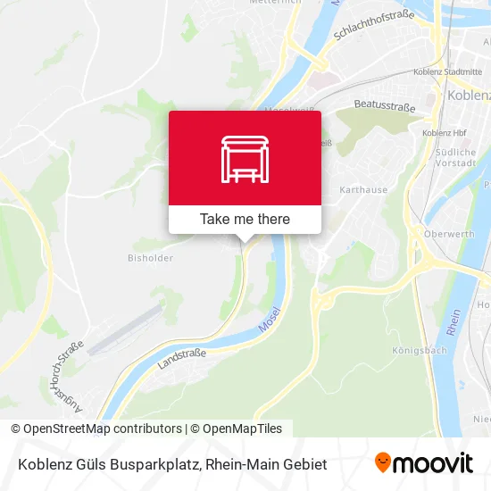 Карта Koblenz Güls Busparkplatz