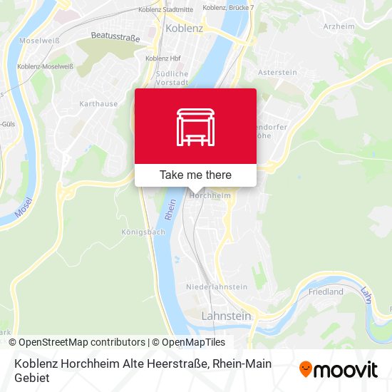 Карта Koblenz Horchheim Alte Heerstraße