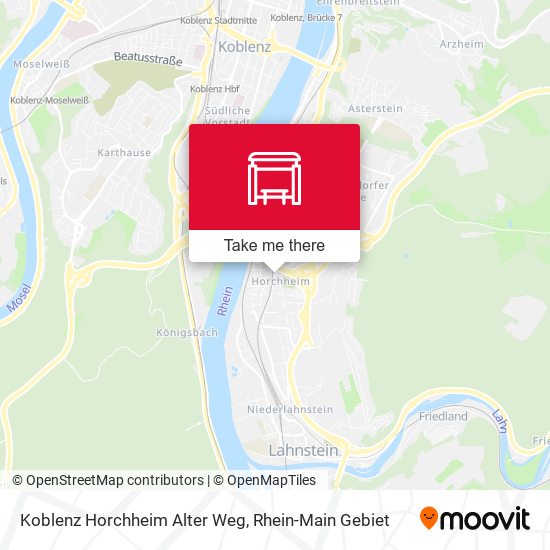 Koblenz Horchheim Alter Weg map