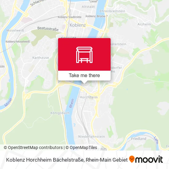 Карта Koblenz Horchheim Bächelstraße