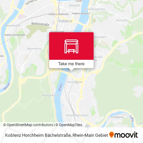 Карта Koblenz Horchheim Bächelstraße
