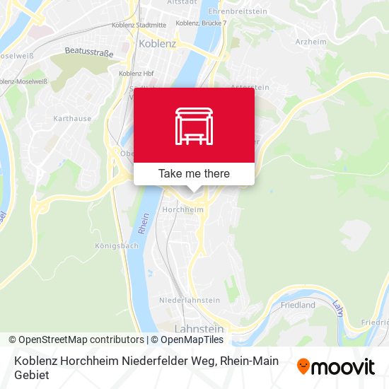 Koblenz Horchheim Niederfelder Weg map