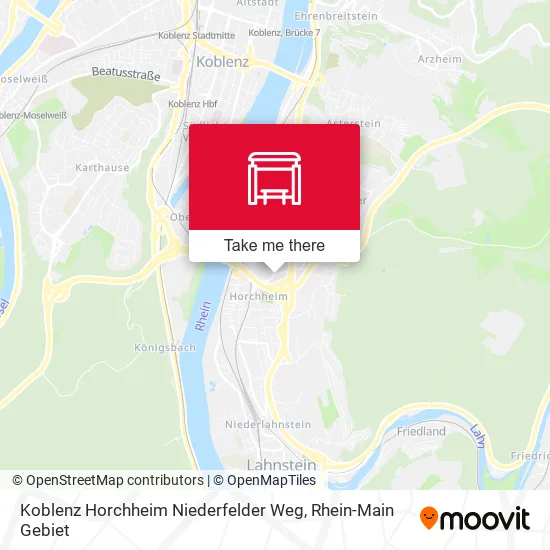 Карта Koblenz Horchheim Niederfelder Weg