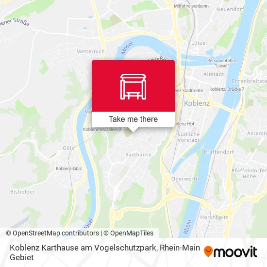 Карта Koblenz Karthause am Vogelschutzpark