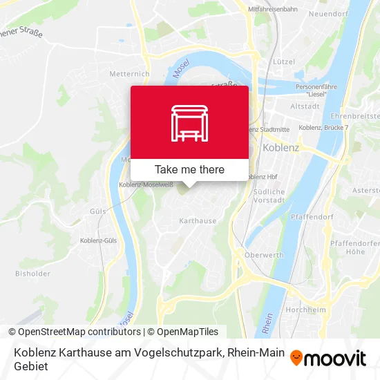 Карта Koblenz Karthause am Vogelschutzpark