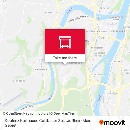 Карта Koblenz Karthause Cottbuser Straße