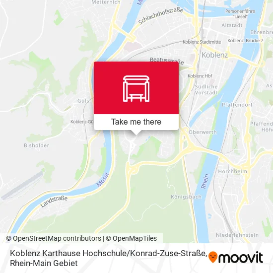 Карта Koblenz Karthause Hochschule / Konrad-Zuse-Straße
