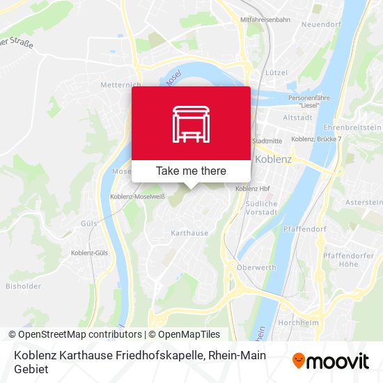 Koblenz Karthause Friedhofskapelle map