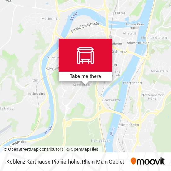 Карта Koblenz Karthause Pionierhöhe