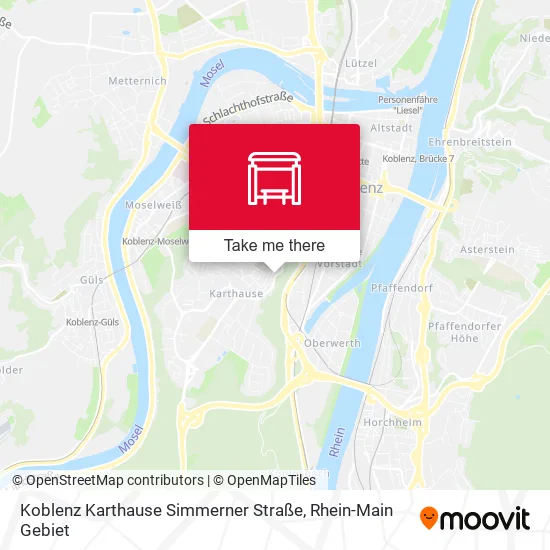 Карта Koblenz Karthause Simmerner Straße