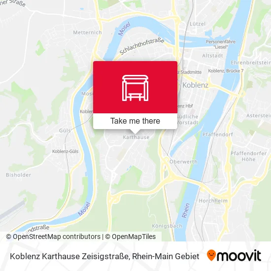 Карта Koblenz Karthause Zeisigstraße
