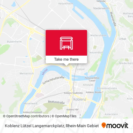Карта Koblenz Lützel Langemarckplatz