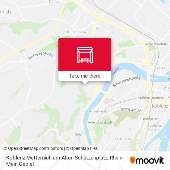 Koblenz Metternich am Alten Schützenplatz map