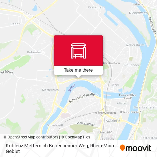 Карта Koblenz Metternich Bubenheimer Weg