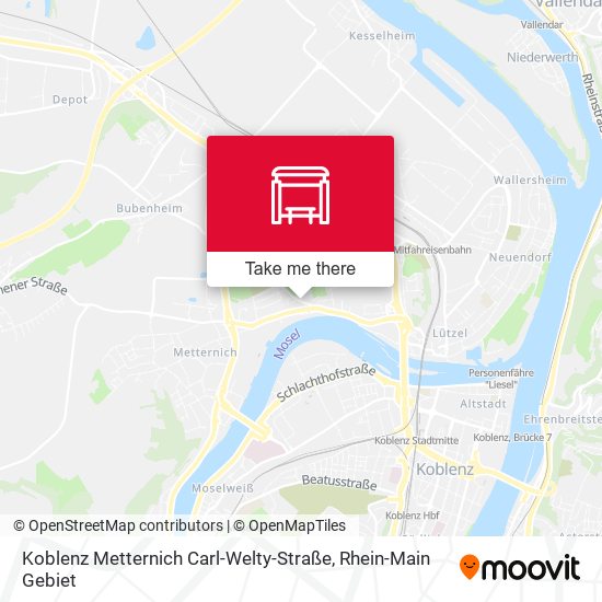 Koblenz Metternich Carl-Welty-Straße map