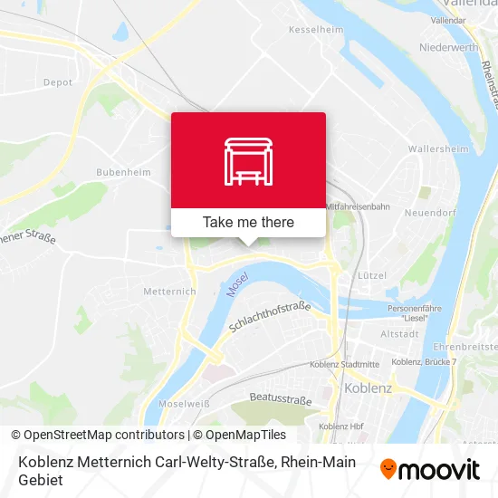 Карта Koblenz Metternich Carl-Welty-Straße