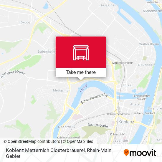 Koblenz Metternich Closterbrauerei map