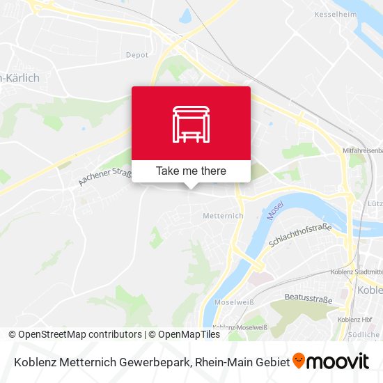 Koblenz Metternich Gewerbepark map