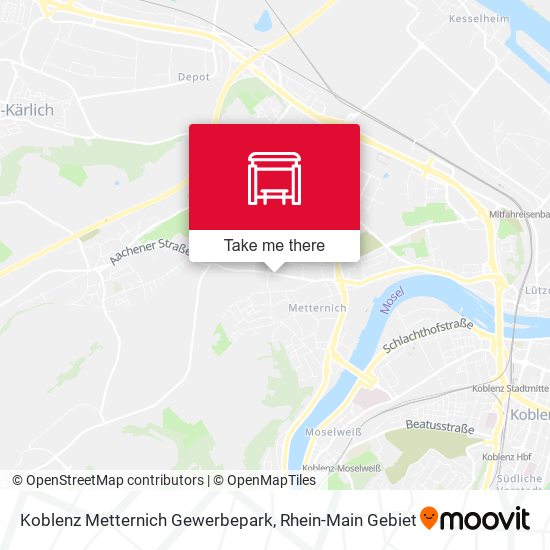 Koblenz Metternich Gewerbepark map